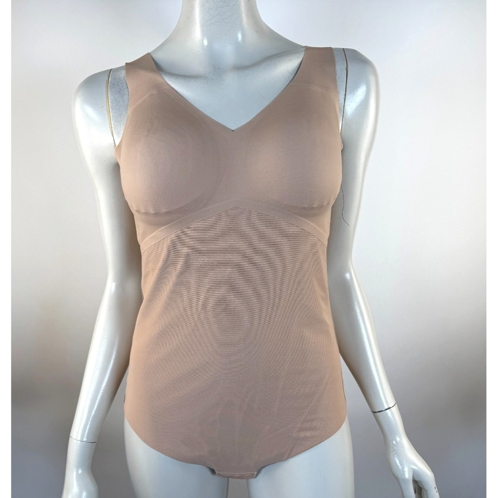 Honeylove Liftwear Tank Bodysuit Women L NWT Shapewear Stretch Nylon Tan